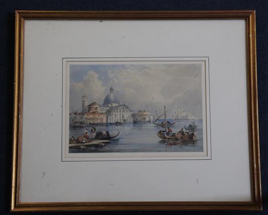 Edward Pritchett (fl.1828-1864) San Giorgio, Maggiore, Venice, 6.25 x 9.25in.